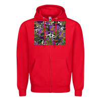 Red mardi gras celebration pattern Zipper Hoodie - CowhideDigitalArt