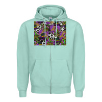 Seafoam mardi gras celebration pattern Zipper Hoodie - CowhideDigitalArt