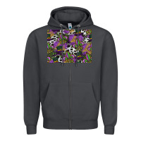 Smoke mardi gras celebration pattern Zipper Hoodie - CowhideDigitalArt