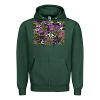 Sports Green mardi gras celebration pattern Zipper Hoodie - CowhideDigitalArt