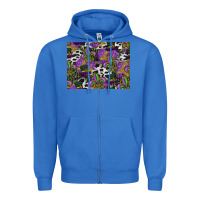 True Royal mardi gras celebration pattern Zipper Hoodie - CowhideDigitalArt