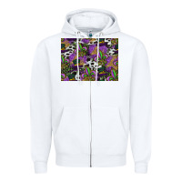 White mardi gras celebration pattern Zipper Hoodie - CowhideDigitalArt
