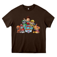 Chocolate Brown Paw GIFT Patrol  11 Heavy Core Tee - lanVoArt
