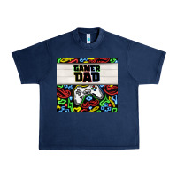 Navy gamer dad Urban Heavy Tee - TumblerDesignByShophia