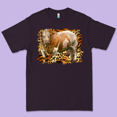 Western Simmental Bull Premium Tee Designed By Lillyallendesigns
