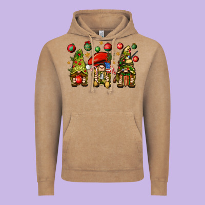 Christmas Army Gnomes 4th Of July Vintage Hoodie Designed By Howdyjamesfarm