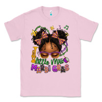Bubblegum Pink little miss mardi gras afro messy bun kid Classic Tee - texasbilliewilder