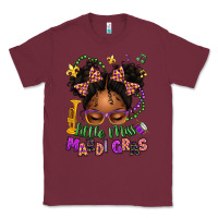 Burgundy little miss mardi gras afro messy bun kid Classic Tee - texasbilliewilder