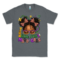 Charcoal Heather little miss mardi gras afro messy bun kid Classic Tee - texasbilliewilder