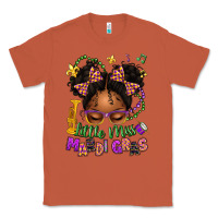 Little Miss Mardi Gras Afro Messy Bun Kid Classic Tee | Teevron
