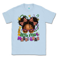 Dusty Blue little miss mardi gras afro messy bun kid Classic Tee - texasbilliewilder