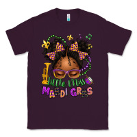 Plum little miss mardi gras afro messy bun kid Classic Tee - texasbilliewilder