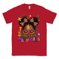 Red little miss mardi gras afro messy bun kid Classic Tee - texasbilliewilder