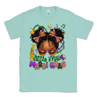 Seafoam little miss mardi gras afro messy bun kid Classic Tee - texasbilliewilder