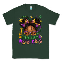 Sports Green little miss mardi gras afro messy bun kid Classic Tee - texasbilliewilder