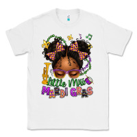 White little miss mardi gras afro messy bun kid Classic Tee - texasbilliewilder