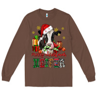 Chestnut merry christmas heifer cow Long Sleeve Tee - CowGirlArtShop