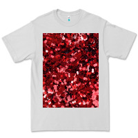 Dove Grey red glitter party sequins Premium Tee - lanVoArt