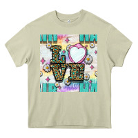 Mossy Leopard Love Hair And Mirror With Daisy Seamless Pattern Bbs Heavy Core Tee - BundleAndBundleShop
