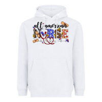 White all american nurse Heavyweight Hoodie - Artiststas