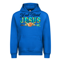 Cobalt y'all need jesus arrow lily flowers Urban Hoodie - BarkalooDesign