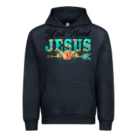 Navy y'all need jesus arrow lily flowers Urban Hoodie - BarkalooDesign