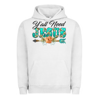 Pigment Lunar Rock y'all need jesus arrow lily flowers Urban Hoodie - BarkalooDesign