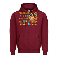 Burgundy thanksgiving turkey humor Zipper Hoodie - CowhideDigitalArt