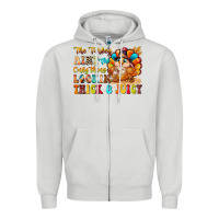 Dove Grey thanksgiving turkey humor Zipper Hoodie - CowhideDigitalArt