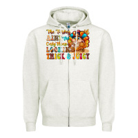 Oatmeal Heather thanksgiving turkey humor Zipper Hoodie - CowhideDigitalArt