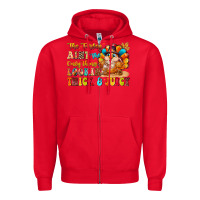Red thanksgiving turkey humor Zipper Hoodie - CowhideDigitalArt