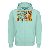 Seafoam thanksgiving turkey humor Zipper Hoodie - CowhideDigitalArt