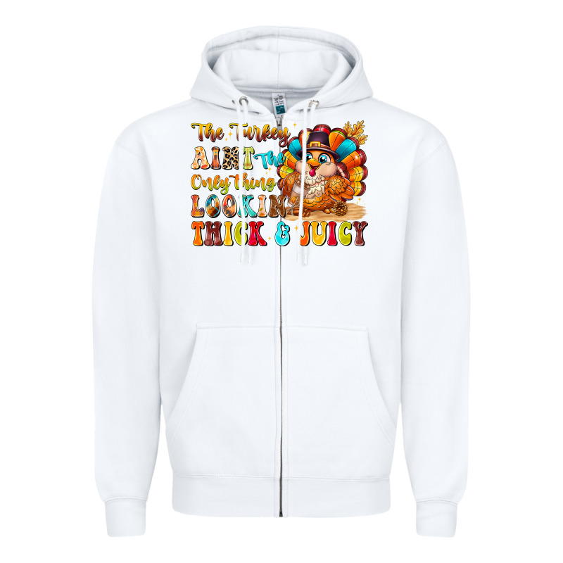 Thanksgiving Turkey Humor Zipper Hoodie by CowhideDigitalArt | Teevron