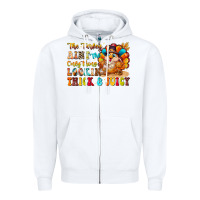 White thanksgiving turkey humor Zipper Hoodie - CowhideDigitalArt