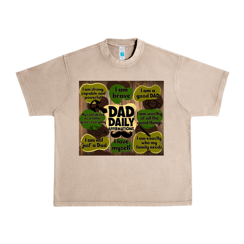 Dad Daily Affirmations Urban Heavy Tee by TumblerDesignByShophia | Teevron