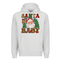 Dove Grey santa baby Premium Hoodie - FaDigitalArtStudio