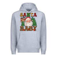 Heather Grey santa baby Premium Hoodie - FaDigitalArtStudio