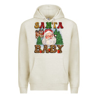 Oatmeal Heather santa baby Premium Hoodie - FaDigitalArtStudio