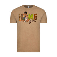 Vintage Coffee Home girl Fall afro girl Vintage Tee - NancyCooperArtShop
