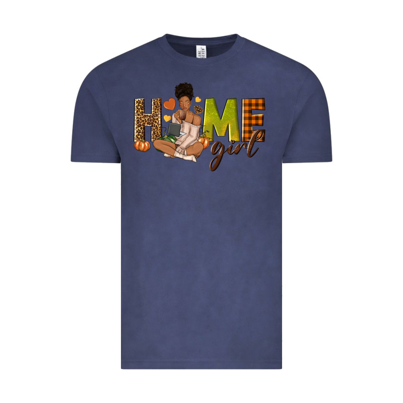 Home Girl Fall Afro Girl Vintage Tee by NancyCooperArtShop | Teevron