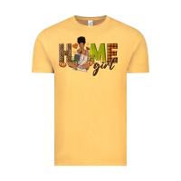 Vintage Mustard Home girl Fall afro girl Vintage Tee - NancyCooperArtShop