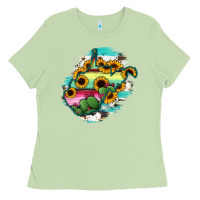 Matcha west virginia map sunflower cactus serape Ladies Tee - RanaPortraitStore