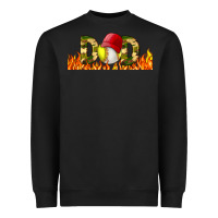 Black Baseball And Softball Dad Libbey Glass Heavyweight Sweatshirt - BundleAndBundleShop