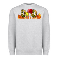 Heather Grey Baseball And Softball Dad Libbey Glass Heavyweight Sweatshirt - BundleAndBundleShop