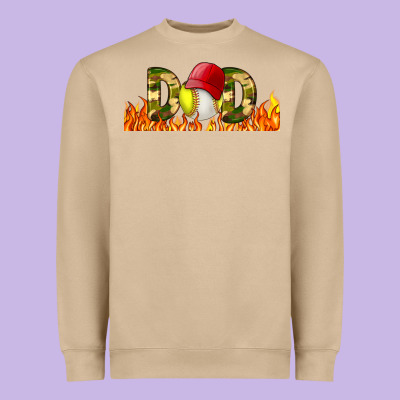 Baseball And Softball Dad Libbey Glass Heavyweight Sweatshirt Designed By Bundleandbundleshop
