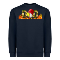 Navy Baseball And Softball Dad Libbey Glass Heavyweight Sweatshirt - BundleAndBundleShop