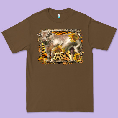 Western Charolais Bull Premium Tee Designed By Lillyallendesigns