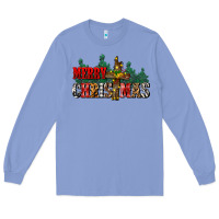 Colony Blue merry christmas  cross Long Sleeve Tee - CowGirlArtShop