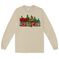 Mushroom merry christmas  cross Long Sleeve Tee - CowGirlArtShop