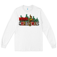 White merry christmas  cross Long Sleeve Tee - CowGirlArtShop